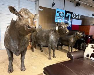 Bronze Bull, Cow, and Calf