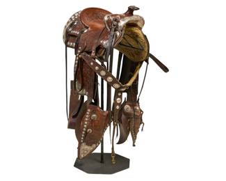 1940s Western Saddlery Co. Silver Mounted Show Saddle