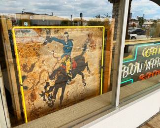 Neon cowboy sign