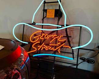 George Strait neon sign
