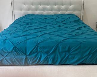 Jordan’s Cream King-size custom upholstered bedhead and frame 
