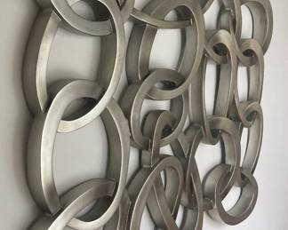 Chrome Abstract wall art 54 inch x 32 inch