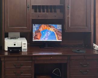 Office desk and credenza