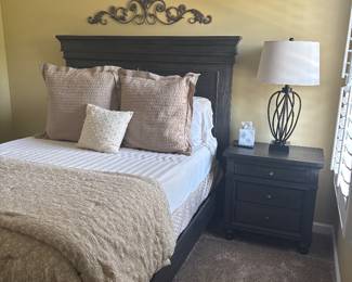 Queen size bed with night stand