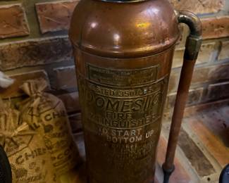 Vintage Copper Fire Extinguisher