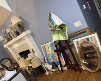 Lamps and artwork. Prices vary.