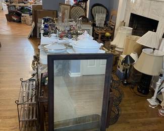 Home decor items including mirrors, brass, china, furniture and more