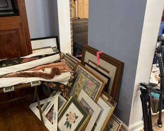 Original and reprint framed artwork. Prices vary.