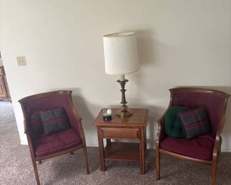 Vintage accent armchairs
