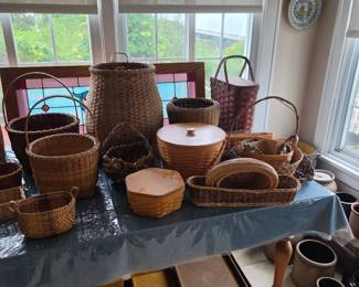 Antique primitive baskets