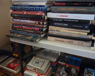 Books novels and antique guides