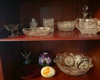 Antique cut glass and crystal 