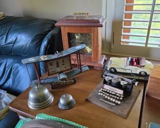 Service Bell model plane vintage clock