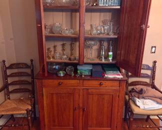 Primitive stepback cupboard 