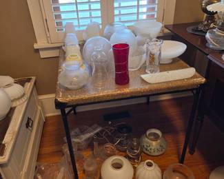 Antique glass lamp shades
