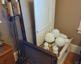 Vintage candle stand lamp