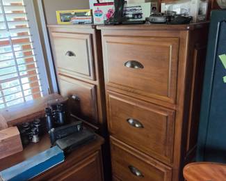 Wood file cabinets