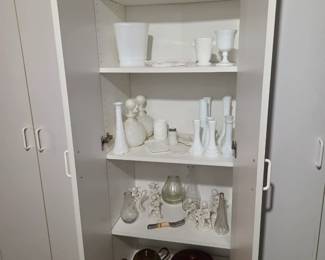 Vintage and antique milk glass