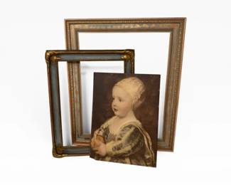 18 AntiqueChildPortraitPrintwVintageModernFrames