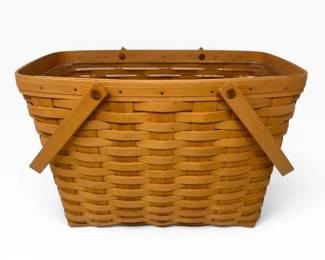 86 LargeLongabergerHandwovenMarketBasketDresdenOhioUSA