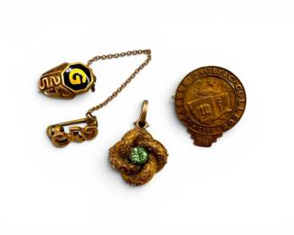140 3GoldPieces14KGoldPinsCharmPendantSet53g