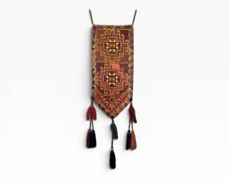 76 GeometricWovenTextileWallHangingwTassels