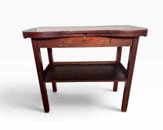 51 AntiqueSewingStandTablewSwingArmsDrawerLowerShelf