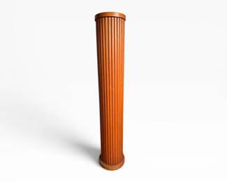 91 VintageFlutedWoodColumnPedestalStand