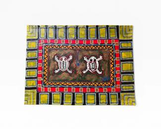 77 OriginalRuthAnnMoenPaintedCanvasDecorativeTextile