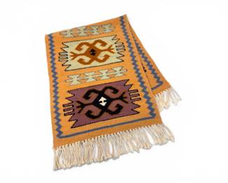 23 HandwovenWoolTextilewGeometricSouthwestStyleDesign