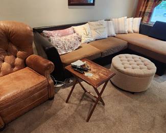 ETHAN ALLEN RECLINER SECTIONAL SOFA COUCH