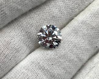 3.43 Carat Round Brilliant Lab-Grown Diamond w/ IGI Report