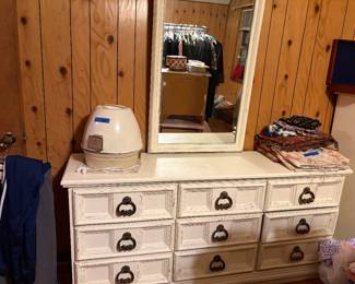 Matching dresser and mirror