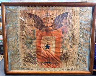 World War I silk pillowcase