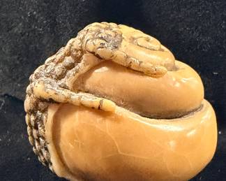 Carved miniature snail from Japan