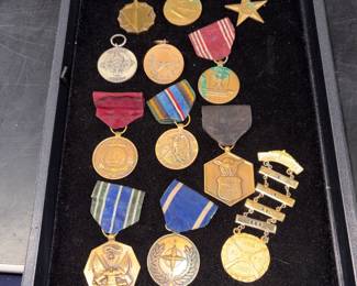 Collection of World War II and later medals
