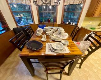 Tall kitchen table and matching chairs