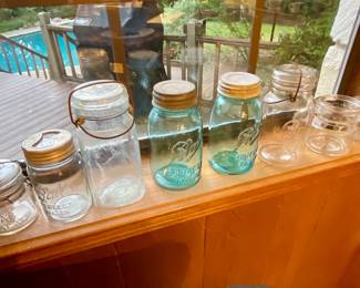 Vintage canning jars