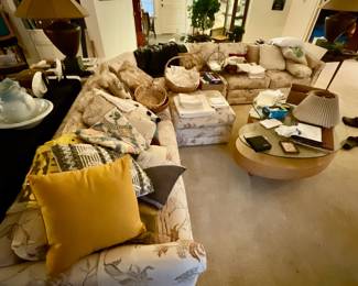 Huge sectional sofa and ottoman