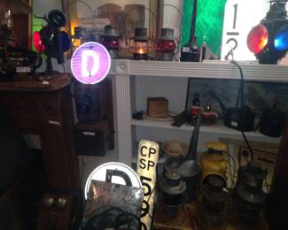 Railroad colored globe lanterns