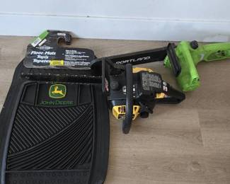 McCulloch and Portland Chainsaws and John Deere floor mats