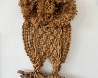 1970s Boho Macrame Owl