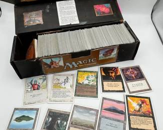 Vintage 1990s Magic The Gathering Collection with Storage Box