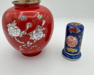 Chinese Toothpick Holder And Base