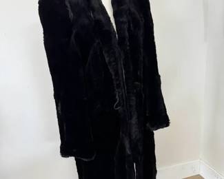 Vintage Black Fur Sheered Mink Coat
