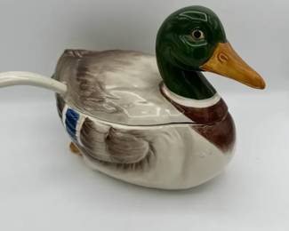 Vintage Otagiri Mallard Duck Tureen Handcrafted in Japan