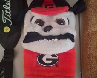 Lots of golf club covers