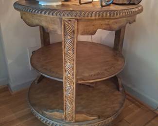 3 teir spinning end table