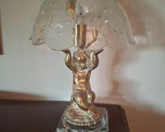 Heavy glass lamp