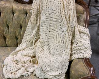 Hand made linens are throughout!